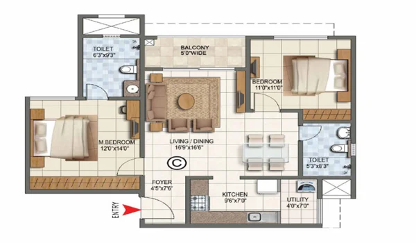 Featured Image of Godrej Verano 2 BHK Floor Plan