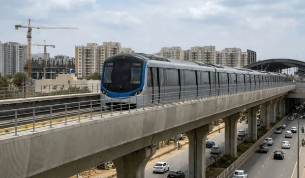 ORR-Airport Metro Blue Line ORR-Airport metro Blue Line under construction near Sarjapur Road