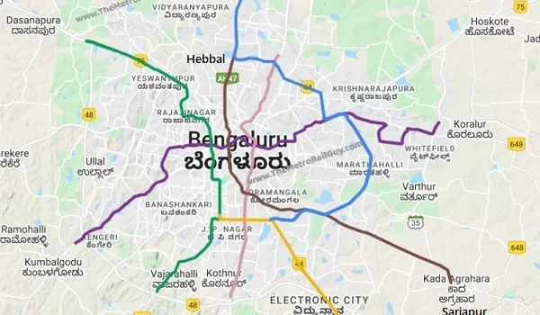 Sarjapur-Hebbal Metro Proposed Sarjapur to Hebbal metro line near Sarjapur Road